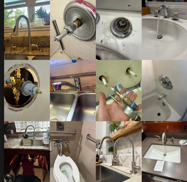 Plumber working on residential plumbing system in Oahu home